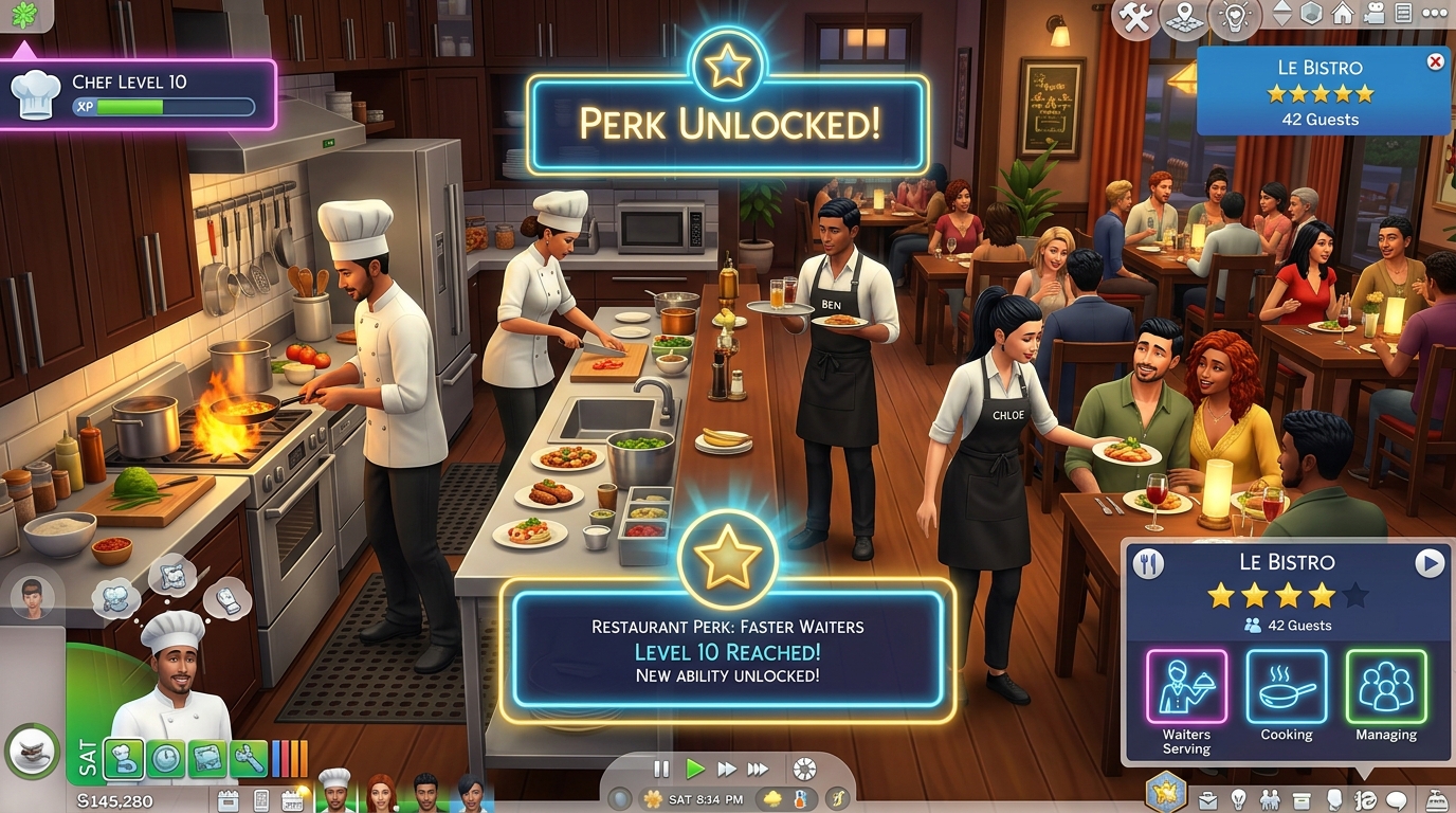 The Sims 4 Restaurant Perk Point Cheats
