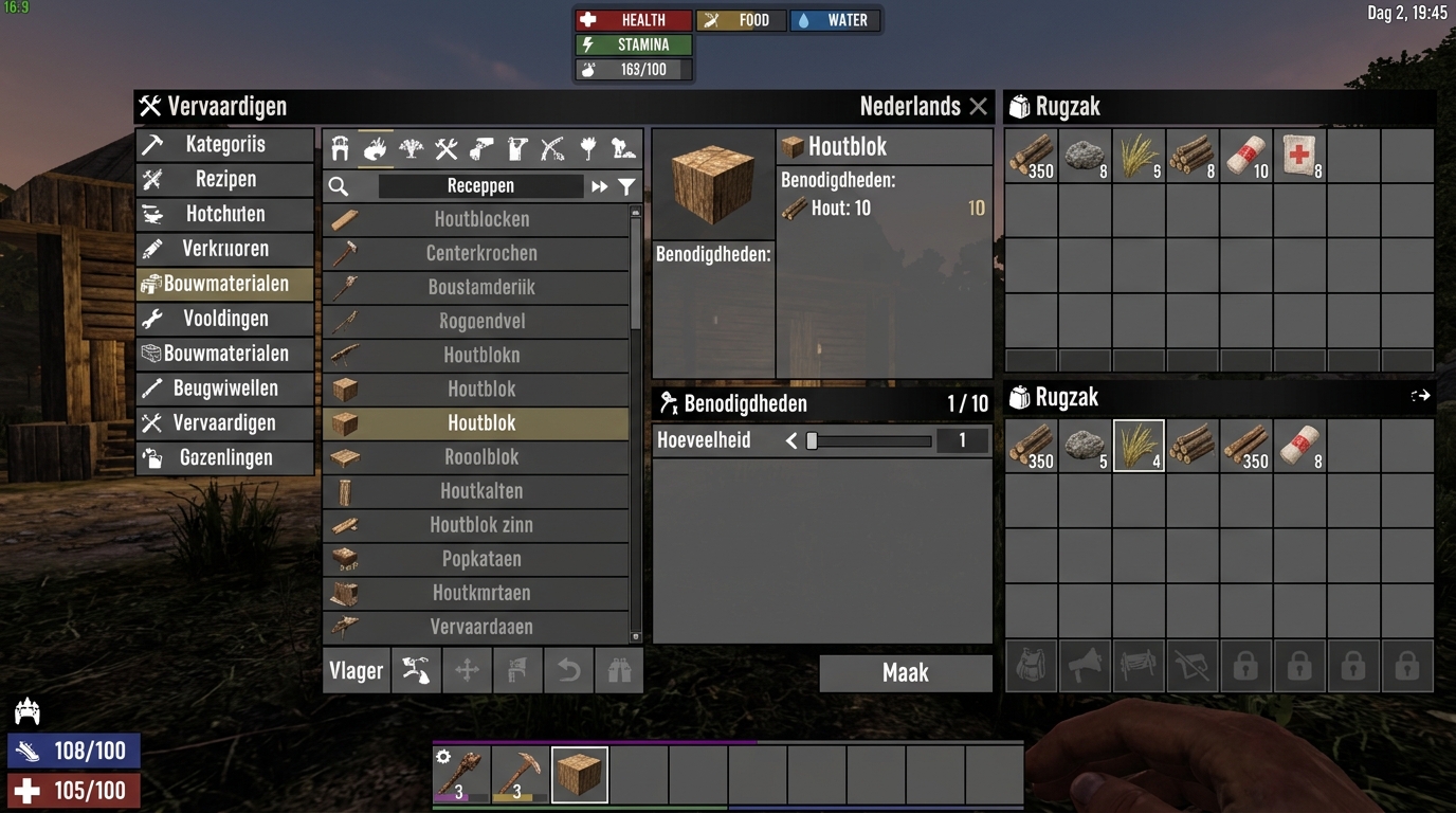 7 Days To Die: Hoe Houtblokken Krijgen en Gebruiken