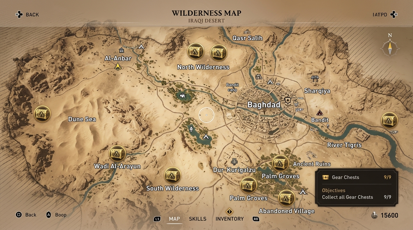 Assassin's Creed Mirage: Alle Wilderness Gear Chest Locaties (& Hoe Ze Te Krijgen)