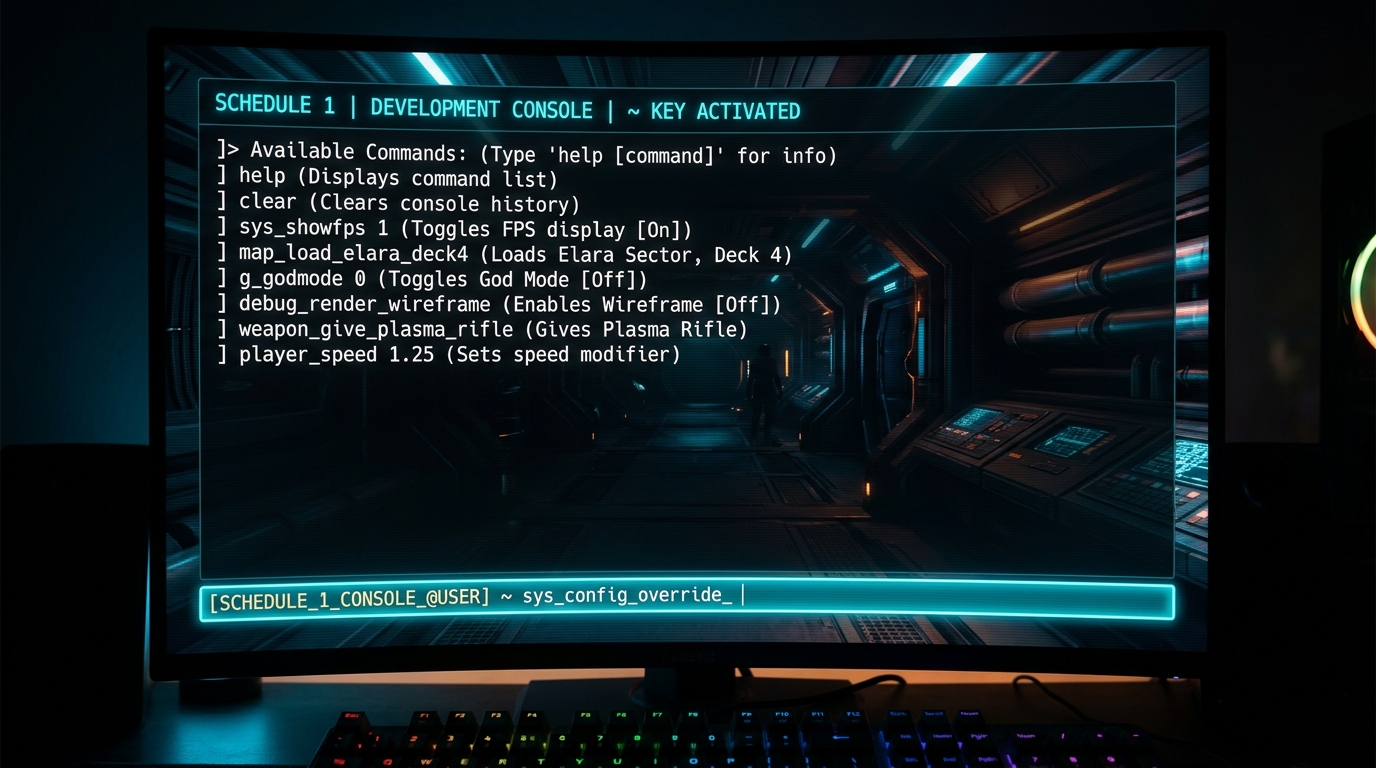 Schedule 1 Console Commands en Cheats: Complete List