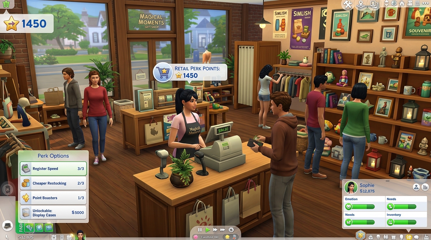 Hoe je Retail Perk Points in The Sims 4 krijgt