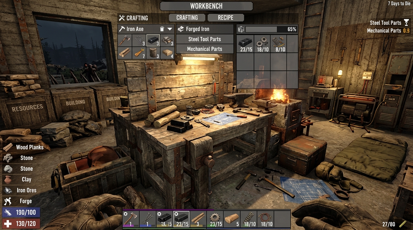 Werkbank Bouwen in 7 Days to Die: Stap-voor-stap Gids